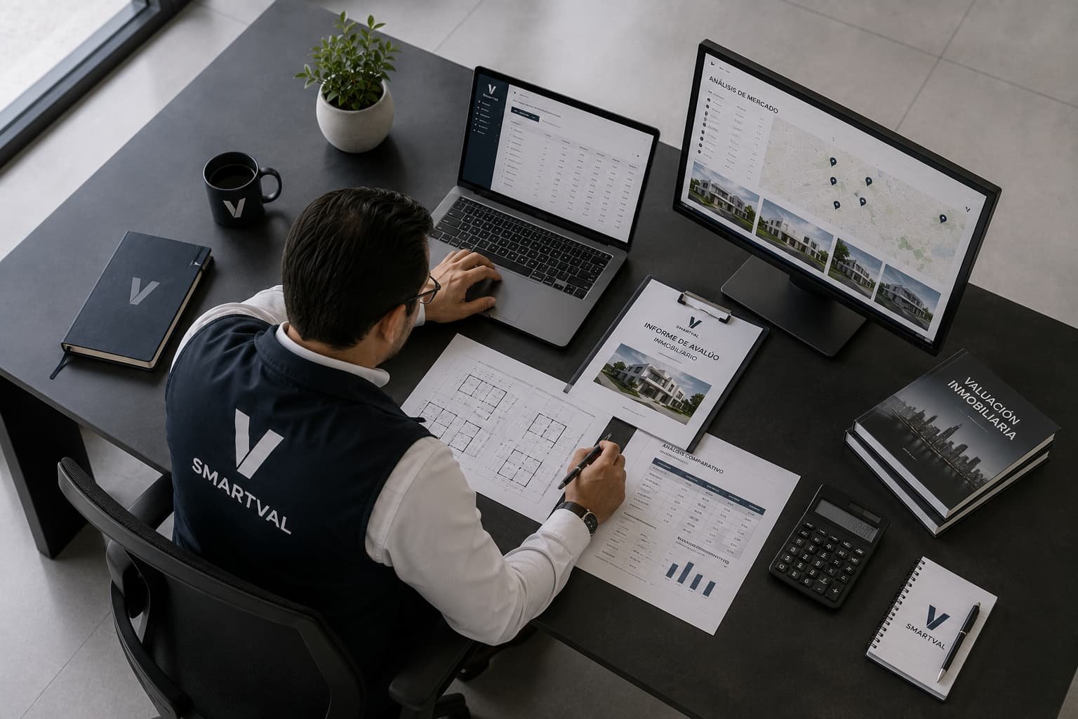 Especialista responsable de un avalúo inmobiliario de SmartVal